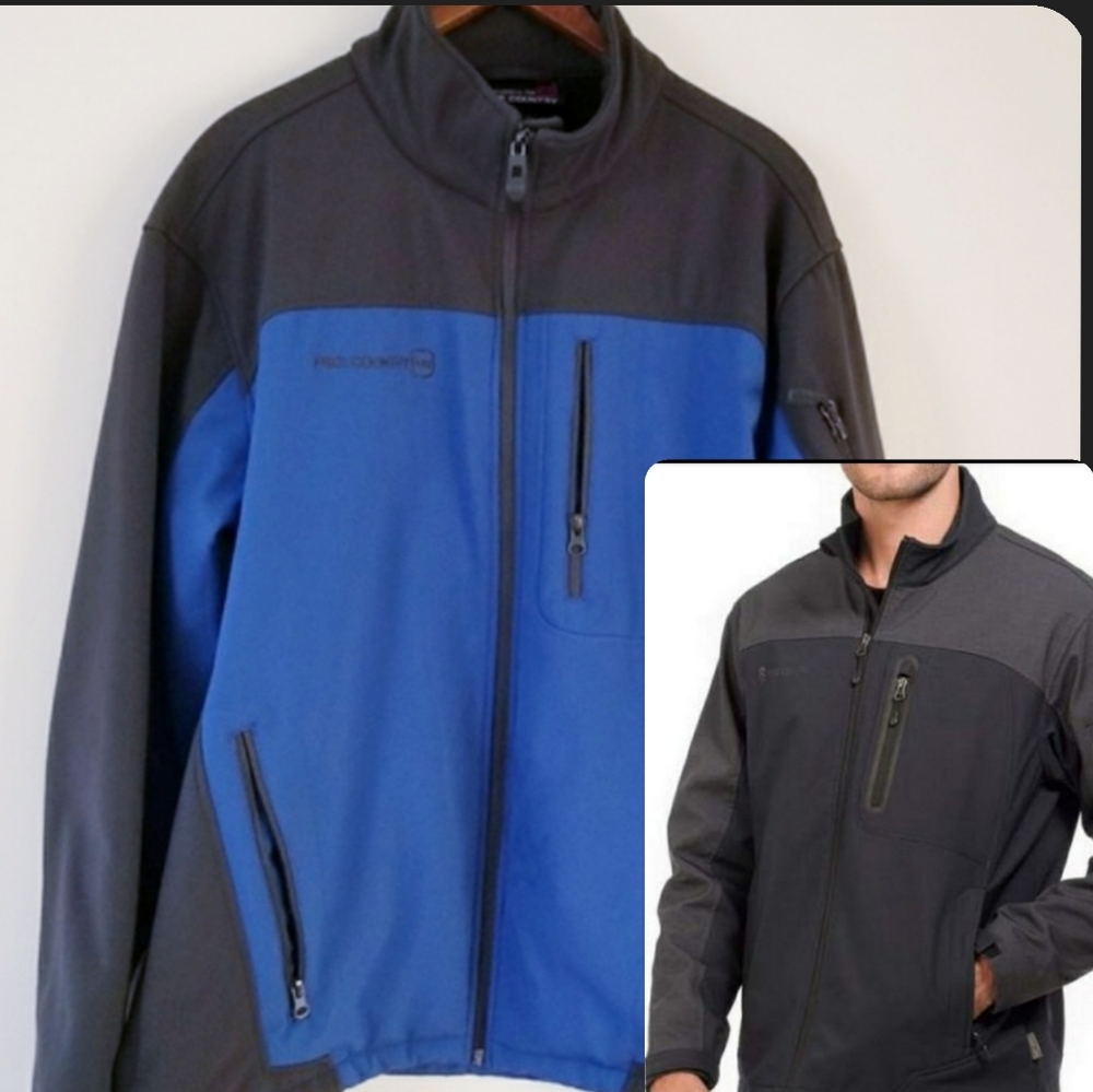 FREE COUNTRY Men's Royal blue/black zip up Jacket, Size M/L
